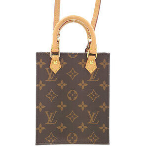 Louis Vuitton Monogram Leather Brown Sac Plat Bag